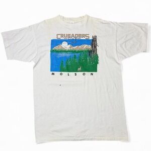 Vintage 90s Molson Crusaders Golf Hunting Sports Mens Beer Club T-shirt XL